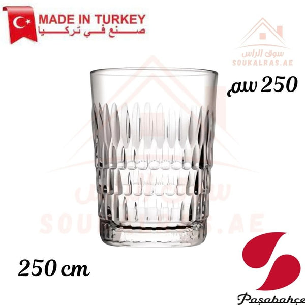 Paşabahçe RAIN 6 - Piece Versatile Use Glass Tumbler Set 250CM |Lightweight & Sturdy – Comfortable grip - Premium Drinkware for Home. - Souk Al Ras