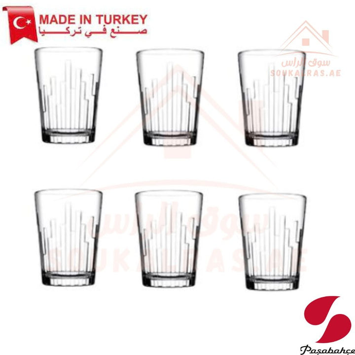 Paşabahçe SCALA 6 - Piece Versatile Use Glass Tumbler Set 240 ml |Lightweight & Sturdy – Comfortable grip - Premium Drinkware for Home. - Souk Al Ras