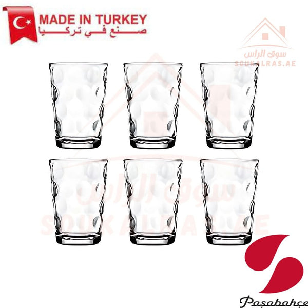 Paşabahçe SPACE 6 - Piece Versatile Use Glass Tumbler Set | Lightweight & Sturdy – Comfortable grip - Premium Drinkware for Home. - Souk Al Ras