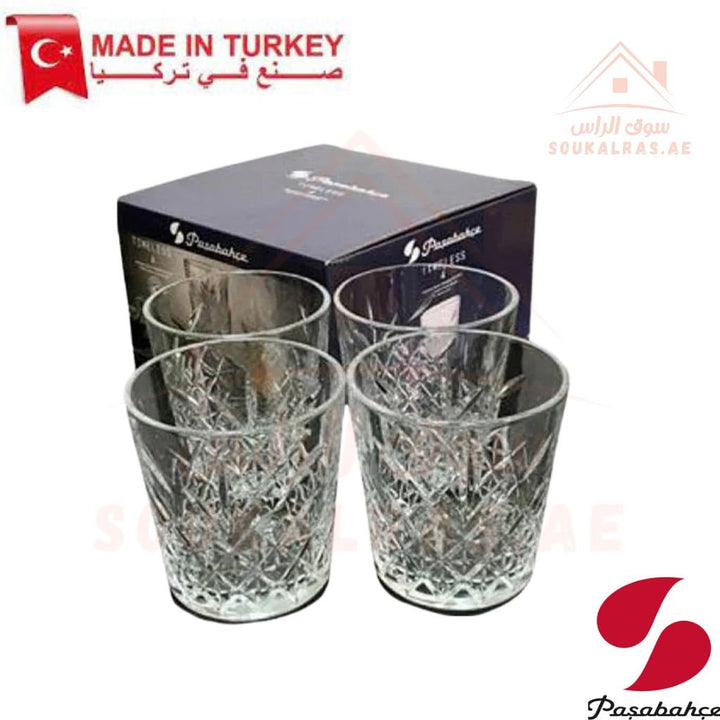 Pasabahce Timeless Tumbler Set of 4 pcs| 355ml Crystal Glasses | Elegant Drinkware for Cocktails & Beverages - Souk Al Ras