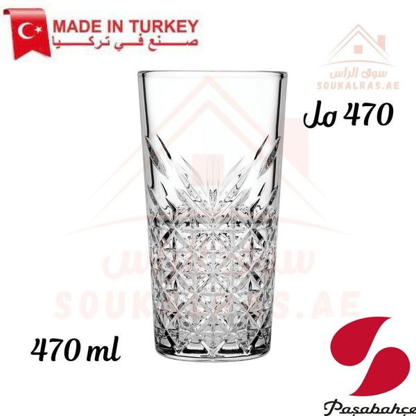 Pasabahce Timeless Tumbler Set of 4 pcs| 470 ml Crystal Glasses | Elegant Drinkware for Cocktails & Beverages . - Souk Al Ras