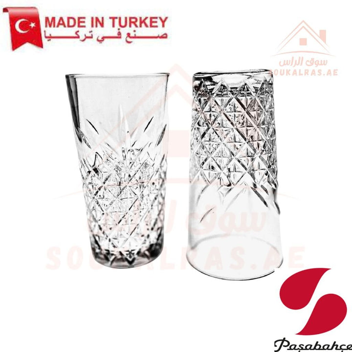 Pasabahce Timeless Tumbler Set of 4 pcs| 470 ml Crystal Glasses | Elegant Drinkware for Cocktails & Beverages . - Souk Al Ras