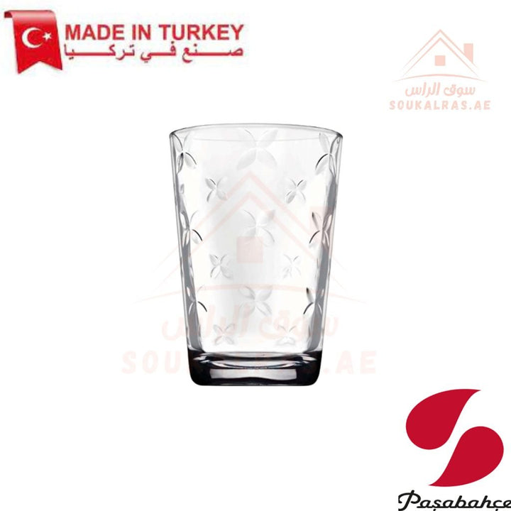 Paşabahçe YONCA 6 - Piece Versatile Use Glass Tumbler Set |Lightweight & Sturdy – Comfortable grip - Premium Drinkware for Home. - Souk Al Ras