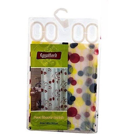 PEVA Shower Curtain - Lightweight Bathroom Decor Set 180x180cm - Souk Al RasHousehold