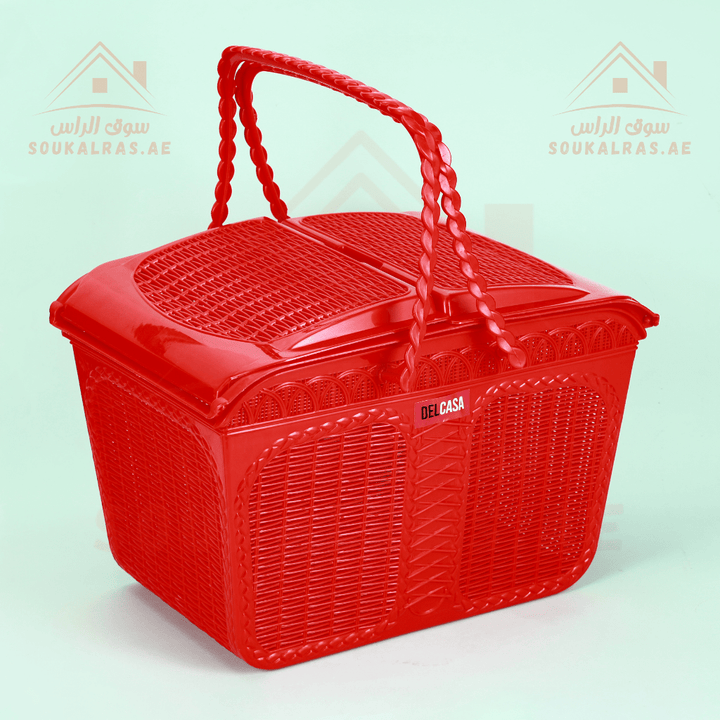 Picnic Basket | Durable & Lightweight with Handles | Perfect for Outdoor Trips - Souk Al RasHousehold