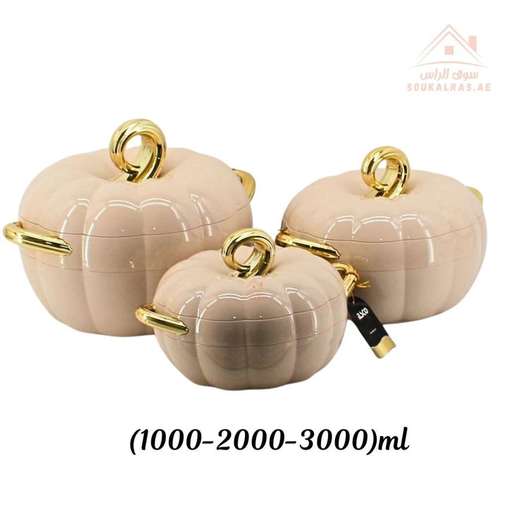 Pilsco 3 - Piece Insulated Thermal Hot Pot Set (3L, 2L, 1L) | Premium Food Warmers Keeps Food Warm 6 - 8 Hours|Patented design - Souk Al Ras