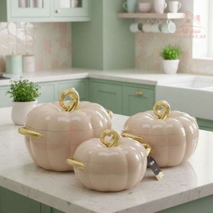 Pilsco 3 - Piece Insulated Thermal Hot Pot Set (3L, 2L, 1L) | Premium Food Warmers Keeps Food Warm 6 - 8 Hours|Patented design - Souk Al Ras