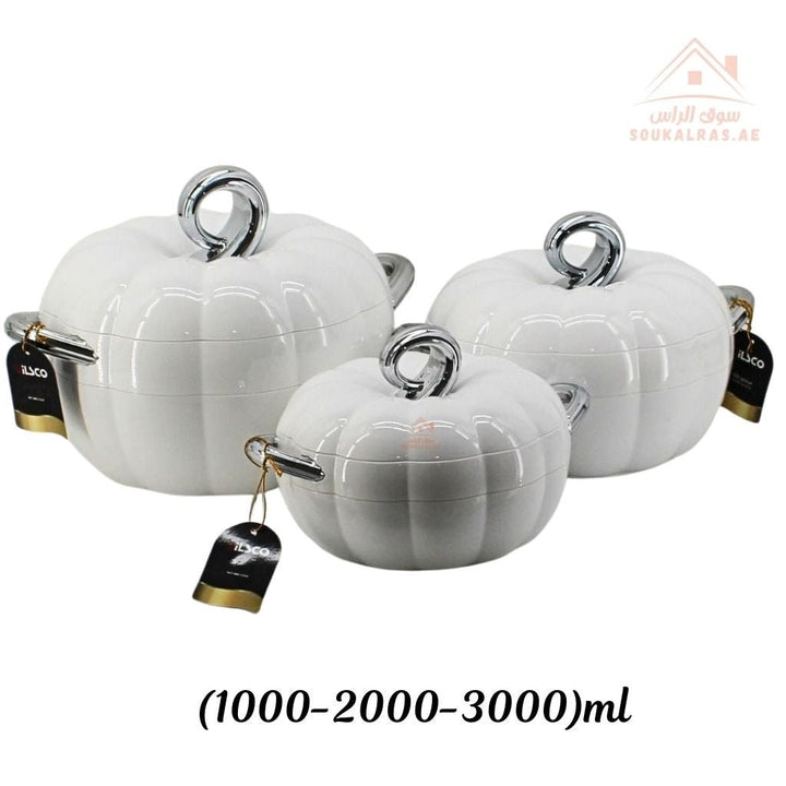 Pilsco 3 - Piece Insulated Thermal Hot Pot Set (3L, 2L, 1L) | Premium Food Warmers Keeps Food Warm 6 - 8 Hours|Patented design - Souk Al Ras