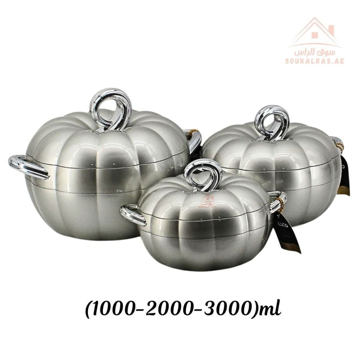 Pilsco 3 - Piece Insulated Thermal Hot Pot Set (3L, 2L, 1L) | Premium Food Warmers Keeps Food Warm 6 - 8 Hours|Patented design - Souk Al Ras