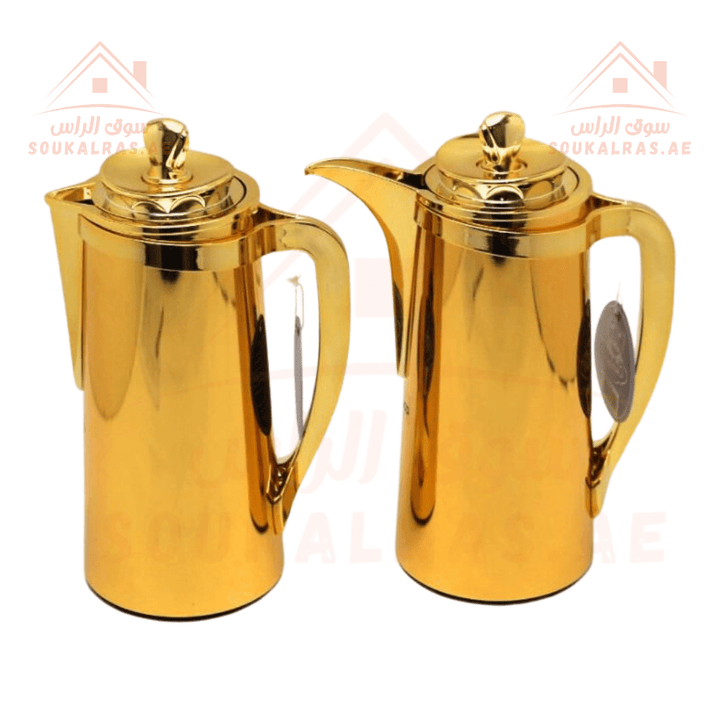Premium 1L & 0.7L Dallah Set - Coffee & tea flask | Multiple Colors | Keeps Beverages Hot or Cold | Ideal for Home & Gifting - Souk Al Ras