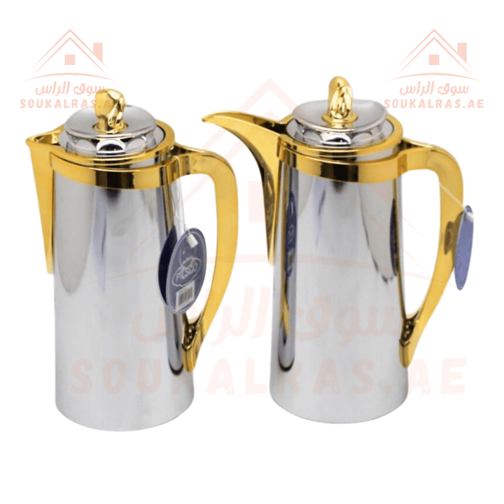Premium 1L & 0.7L Dallah Set - Coffee & tea flask | Multiple Colors | Keeps Beverages Hot or Cold | Ideal for Home & Gifting - Souk Al Ras