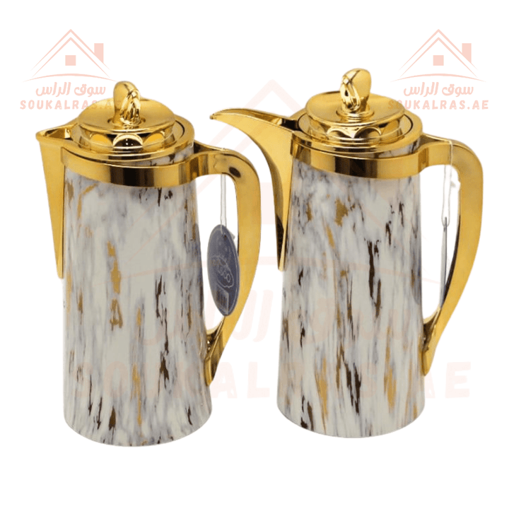 Premium 1L & 0.7L Dallah Set - Coffee & tea flask | Multiple Colors | Keeps Beverages Hot or Cold | Ideal for Home & Gifting - Souk Al Ras