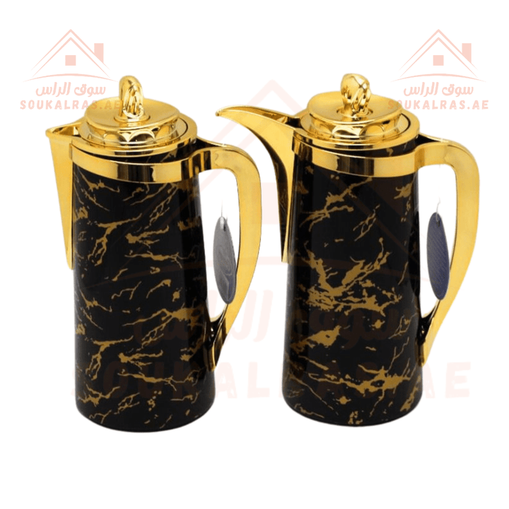 Premium 1L & 0.7L Dallah Set - Coffee & tea flask | Multiple Colors | Keeps Beverages Hot or Cold | Ideal for Home & Gifting - Souk Al Ras