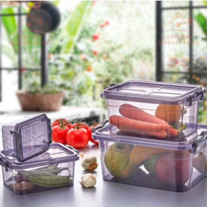 Premium Honeycomb Storage Box 15 L | Durable Plastic Container with Secure Lock Lid - Souk Al Ras