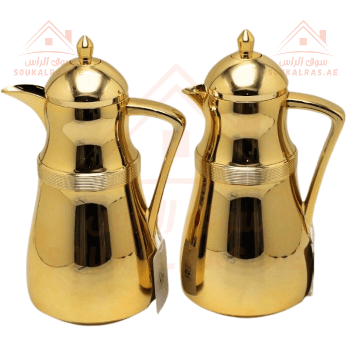 Premium Set of 2 Vacuum Flasks | 1L Capacity Each | Durable Stainless Steel Design - Souk Al Ras