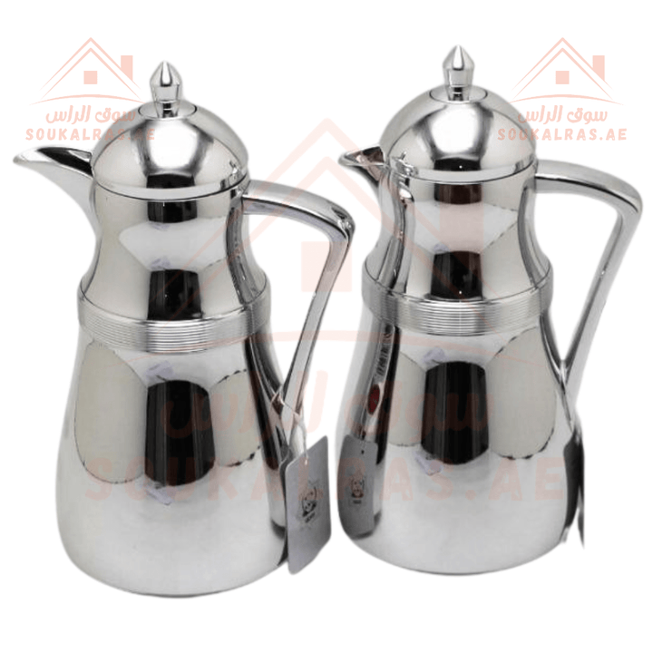 Premium Set of 2 Vacuum Flasks | 1L Capacity Each | Durable Stainless Steel Design - Souk Al Ras