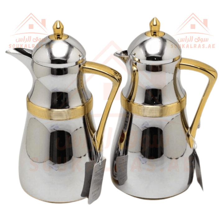 Premium Set of 2 Vacuum Flasks | 1L Capacity Each | Durable Stainless Steel Design - Souk Al Ras