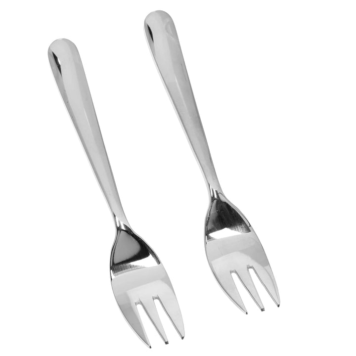 Premium Stainless Steel Cake Fork Set - 2Pcs - Souk Al RasCutlery & Flatware