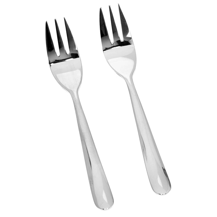 Premium Stainless Steel Cake Fork Set - 2Pcs - Souk Al RasCutlery & Flatware