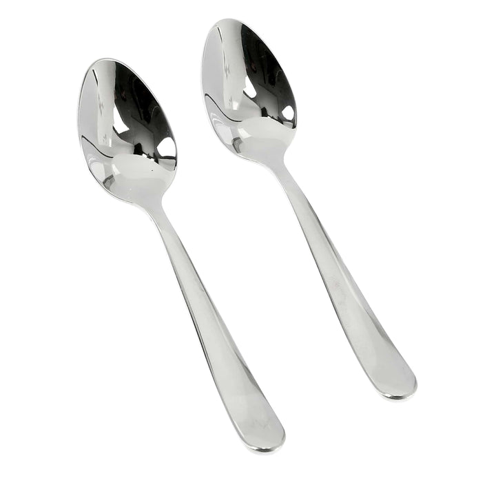 Premium Stainless Steel Coffee Spoon Set - Silver 2 Pieces - Souk Al RasCutlery & Flatware