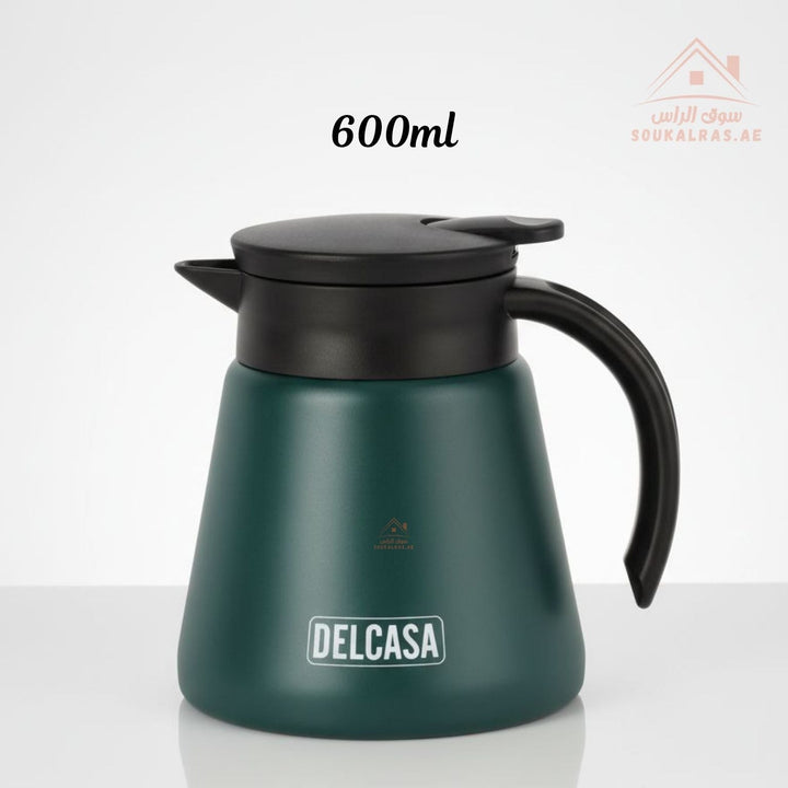 Premium Vacuum Insulated Coffee Pot 600ml - Leak - Resistant & Stainless Steel - Souk Al RasCoffee Warmer Pot
