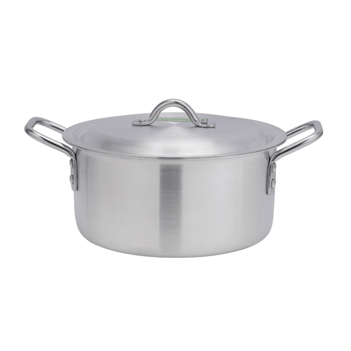 Professional Aluminium Mega Pot Set - 10 Pcs, Large Sizes Ideal for Big Families (41, 38, 34 32, 29cm) ISO 9001 Certified - Souk Al RasCookware Sets