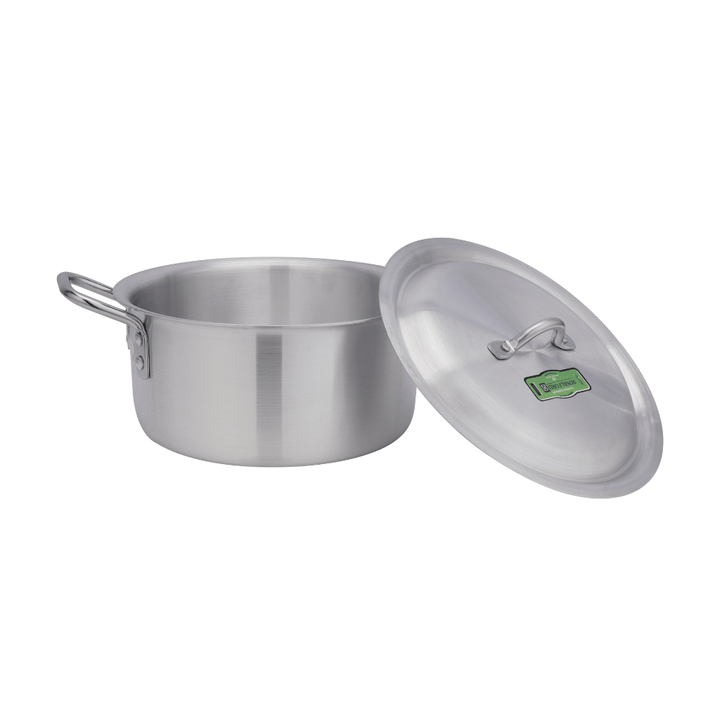 Professional Aluminium Mega Pot Set - 10 Pcs, Large Sizes Ideal for Big Families (41, 38, 34 32, 29cm) ISO 9001 Certified - Souk Al RasCookware Sets