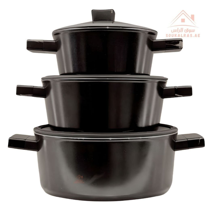 Rebel Series 9 - Piece Swiss Ceramic Cookware Set | Made in Turkey | Premium Non - Stick - Souk Al Ras