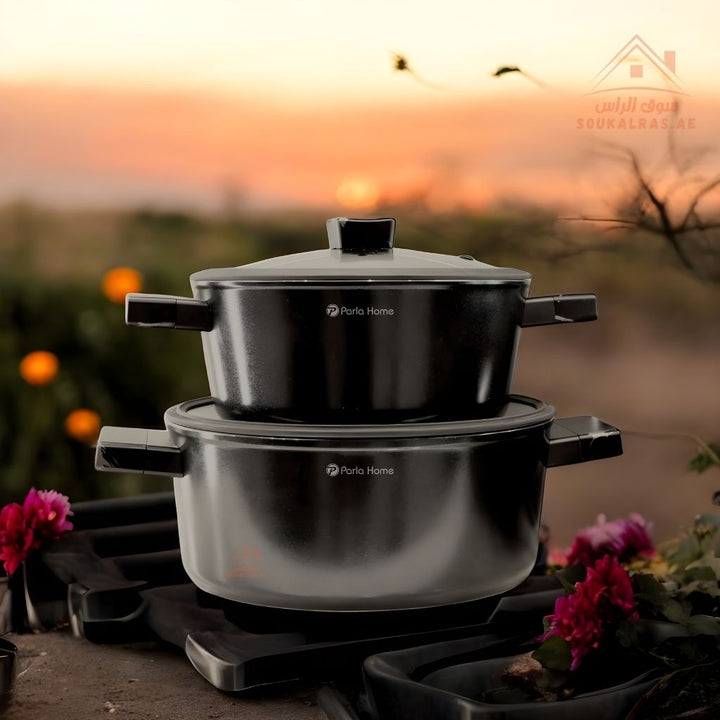 Rebel Series 9 - Piece Swiss Ceramic Cookware Set | Made in Turkey | Premium Non - Stick - Souk Al Ras