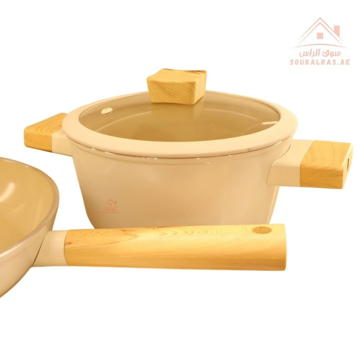 Rebel Series 9 - Piece Swiss Ceramic Cookware Set | Made in Turkey | Premium Non - Stick - Souk Al Ras