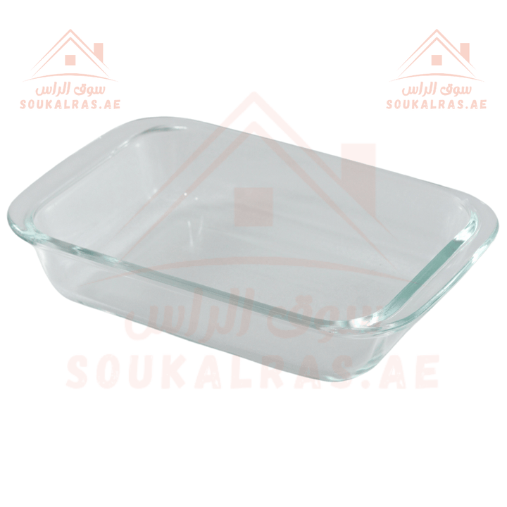 Rectangular Glass Baking Tray 0.7L Capacity Durable Glass Bakeware Made in Turkey - Souk Al Ras