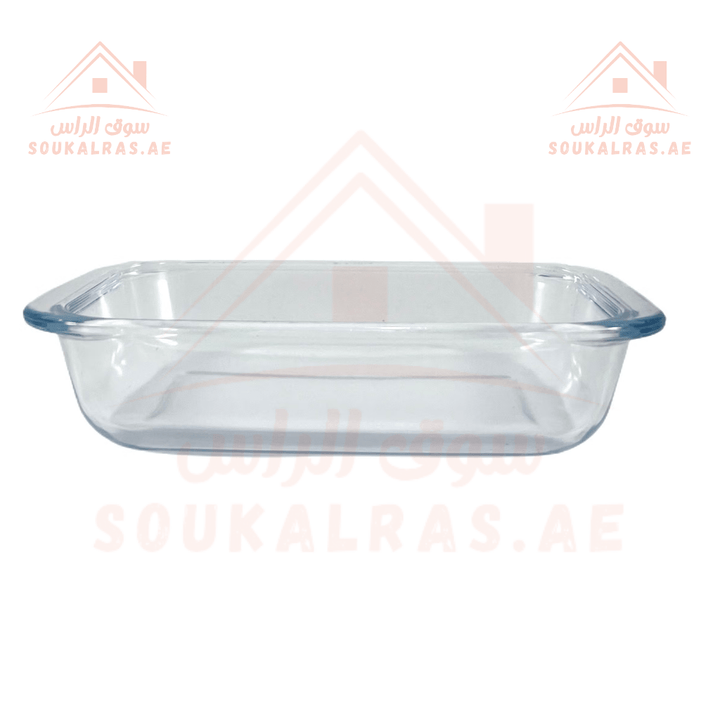 Rectangular Glass Baking Tray 0.7L Capacity Durable Glass Bakeware Made in Turkey - Souk Al Ras