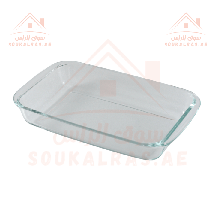 Rectangular Glass Baking Tray 1.5L Capacity Durable Glass Bakeware Made in Turkey - Souk Al Ras