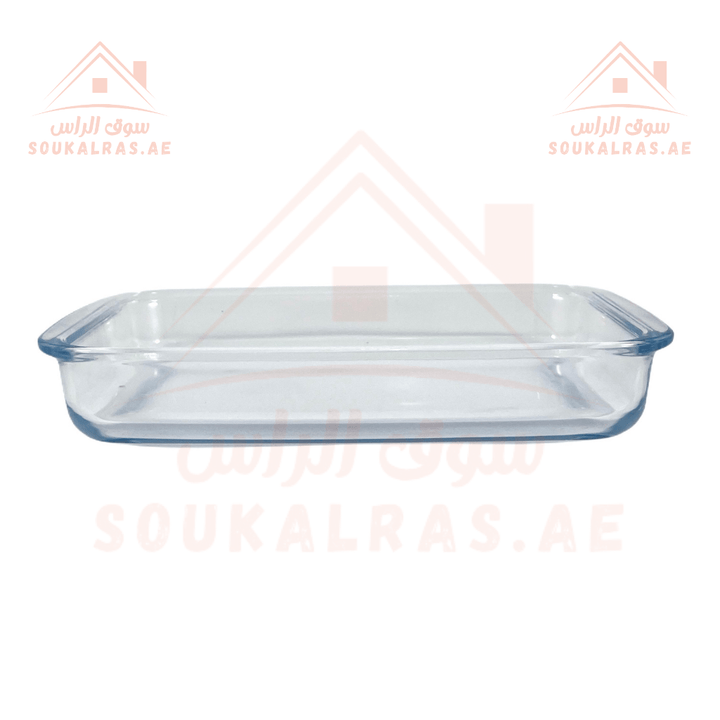 Rectangular Glass Baking Tray 1.5L Capacity Durable Glass Bakeware Made in Turkey - Souk Al Ras