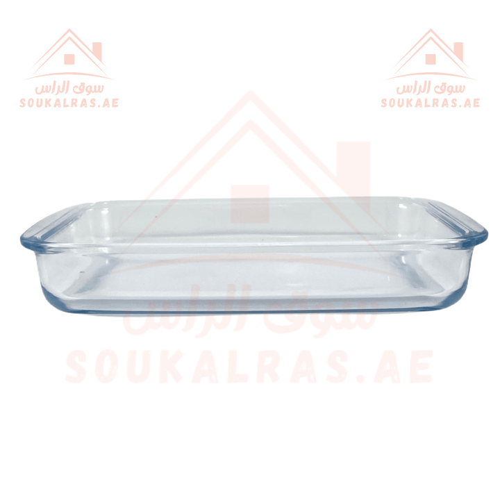 Rectangular Glass Baking Tray | 2.2L Capacity | Durable Glass Bakeware | Made in Turkey - Souk Al Ras