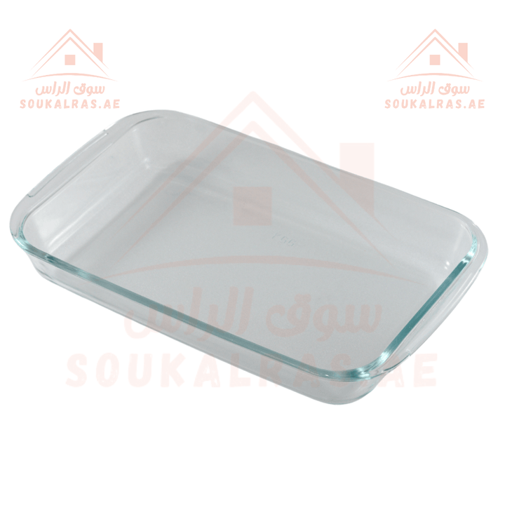 Rectangular Glass Baking Tray | 2.2L Capacity | Durable Glass Bakeware | Made in Turkey - Souk Al Ras