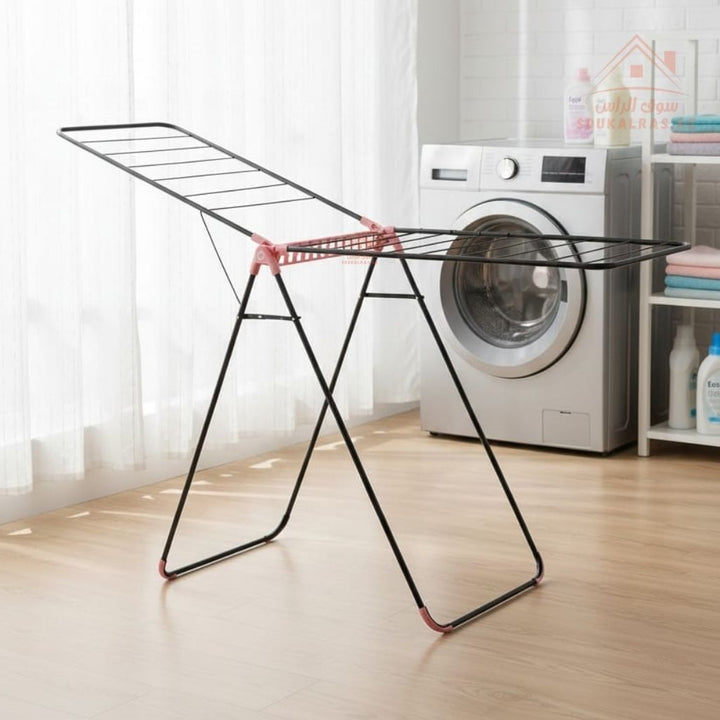 RIMA Foldable Laundry Drying Rack with Basket | Multi - Wing Clothes Dryer Stand | Indoor & Outdoor Drying - Souk Al Ras