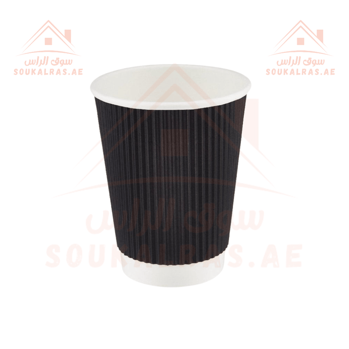 Ripple Paper Cups 8oz - 235ml | Random Colors | High - Quality Disposable Cups - Souk Al Ras