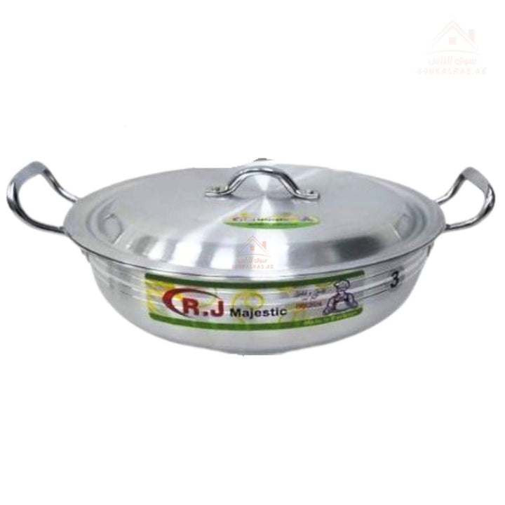 R.J Majestic 15 - Piece Aluminum Cookware Set | Sizes 18 - 20 - 24 - 24 - 28 - 30 - 30CM | Durable & Practical Design - Souk Al Ras