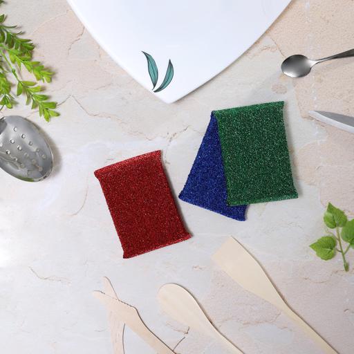 Rosele Wilkins Scouring Pad - Dishwashing Sponges - Heavy Duty Scrub Pad - Souk Al RasKitchen Accessories