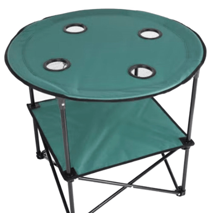 Round Camping Table - Lightweight, Portable and Foldable - Blue - Souk Al RasHousehold