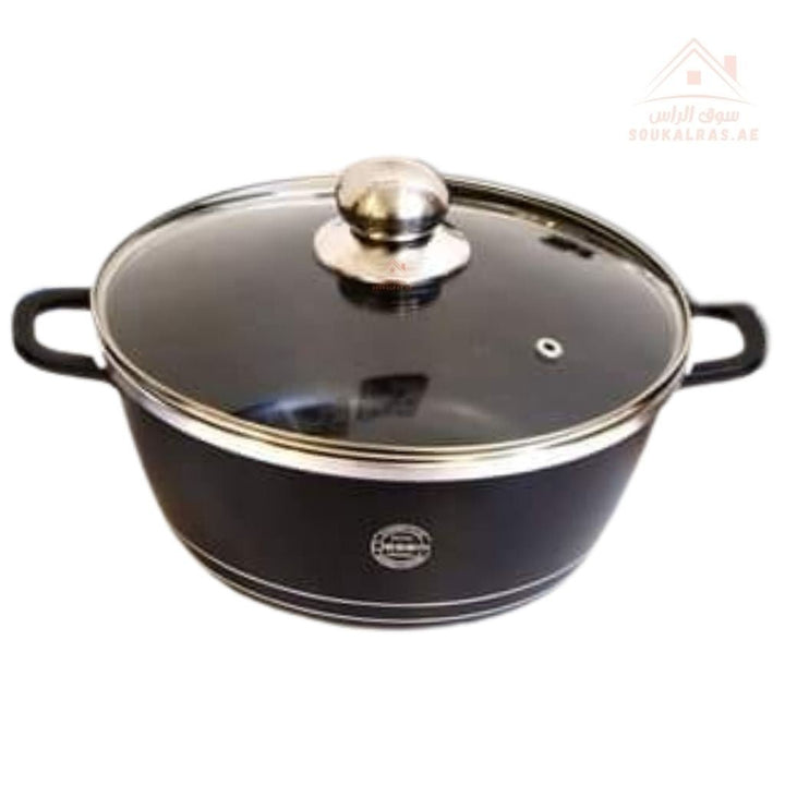 Royal Dessini 10 - Piece Marble Cookware Set | Durable Casseroles with Lids |Sizes 20/24/28/32cm| Elegant design that complements any kitchen - Souk Al Ras