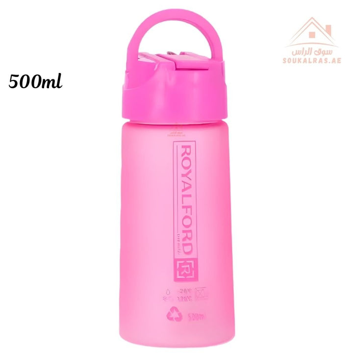 Royalford 500ml Water Bottle | Leak - Proof BPA - Free Hydration Bottle | Lightweight, Durable & Perfect for Sports, Gym, Office & Travel - Souk Al Ras