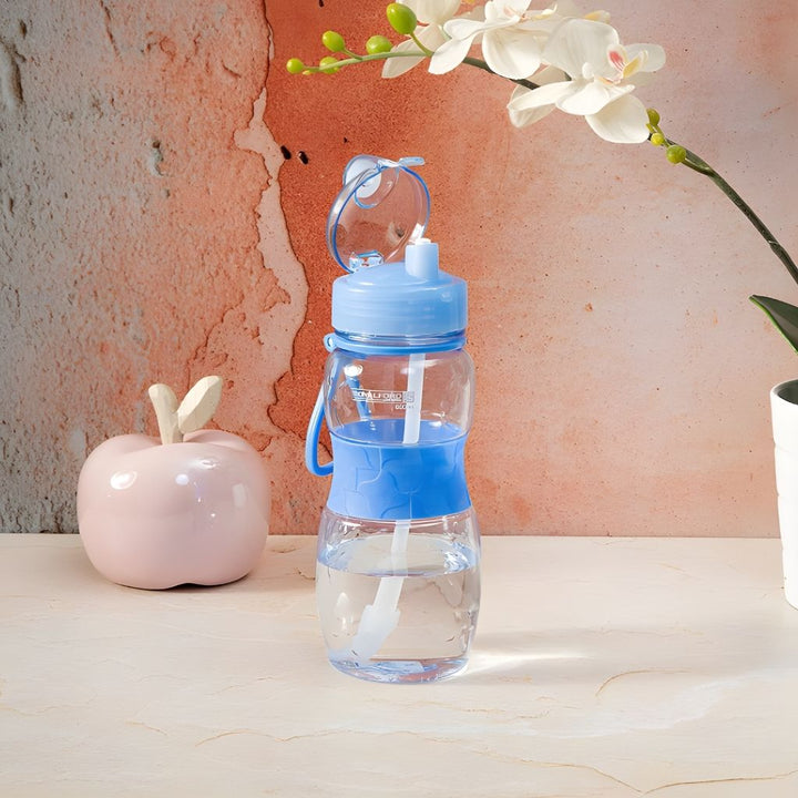 Royalford 600 ml Water Bottle | Mixed Color | Leak - Proof Reusable Hydration Bottle | Wide Mouth with Hanging Clip – Perfect for Gym, Travel & Daily Use - Souk Al Ras