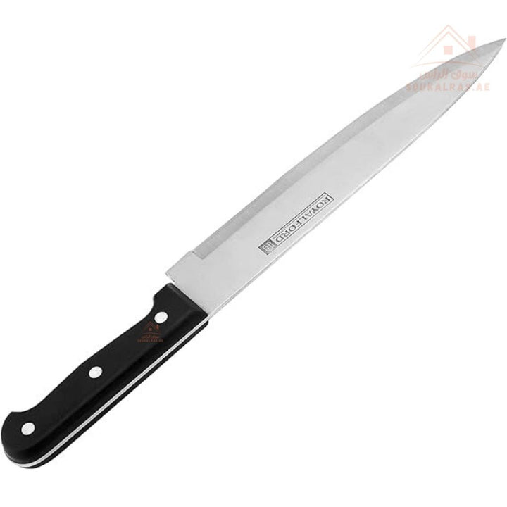 Royalford Chef Knife 23CM | Stainless Steel Kitchen Knife | Ergonomic Handle | Ideal for Cutting & Slicing - Souk Al Ras