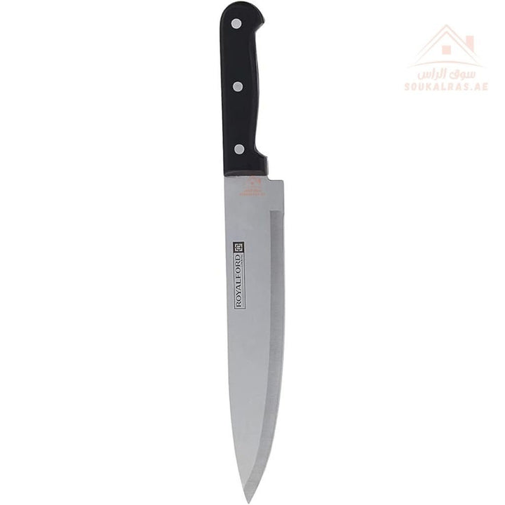 Royalford Chef Knife 23CM | Stainless Steel Kitchen Knife | Ergonomic Handle | Ideal for Cutting & Slicing - Souk Al Ras