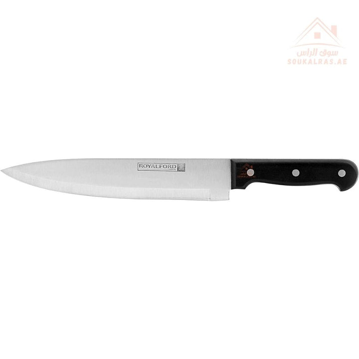 Royalford Chef Knife 23CM | Stainless Steel Kitchen Knife | Ergonomic Handle | Ideal for Cutting & Slicing - Souk Al Ras