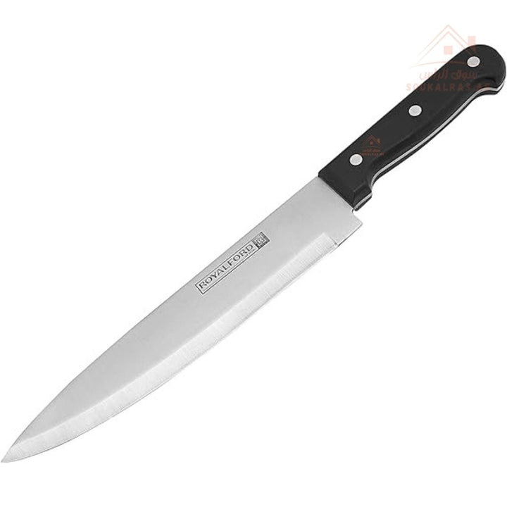 Royalford Chef Knife 23CM | Stainless Steel Kitchen Knife | Ergonomic Handle | Ideal for Cutting & Slicing - Souk Al Ras