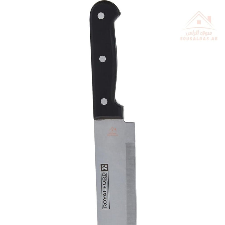 Royalford Chef Knife 23CM | Stainless Steel Kitchen Knife | Ergonomic Handle | Ideal for Cutting & Slicing - Souk Al Ras