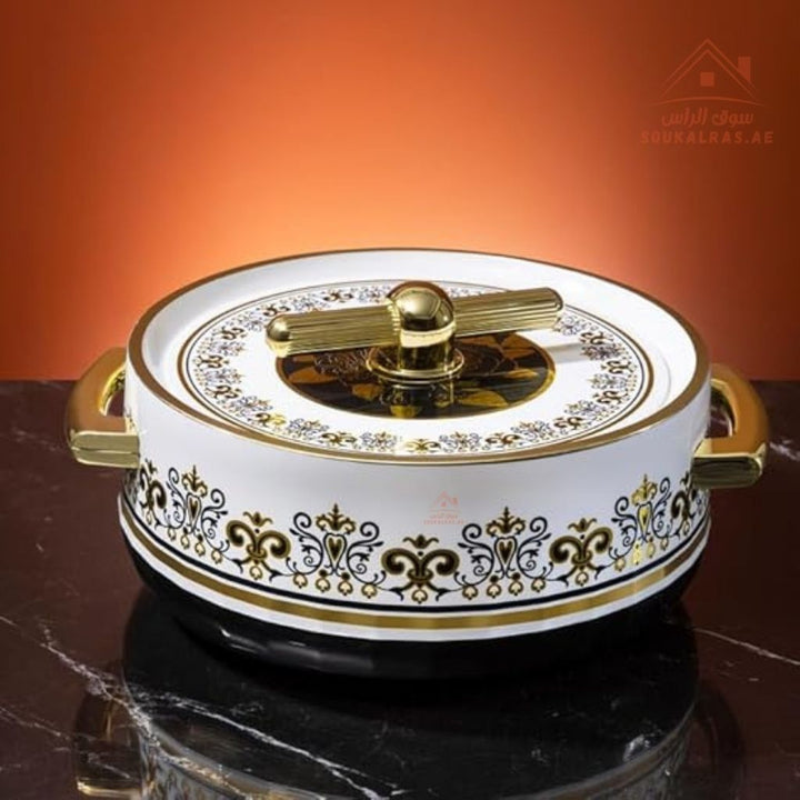 Royalford Heritage 3 - Piece Insulated Hot Pot Set | Stainless Steel Inner Casing | Keeps Food Hot & Fresh for Hours | Made in India - Souk Al Ras